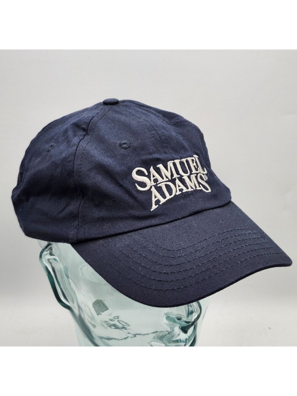 Samuel Adams Navy Blue Adjustable Baseball Cap With Owner Embroidery On Back